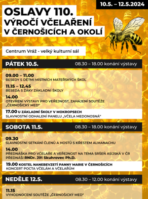 Oslavy 110. výročí založení Spolku včelařů pro Černošice a okolí 1